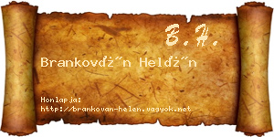 Brankován Helén névjegykártya